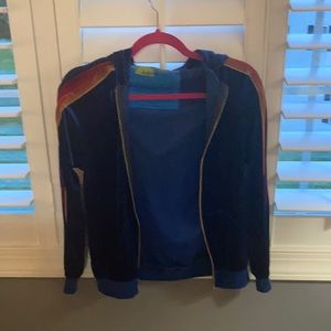 ⚠️RARE⚠️Aviator Nation velvet zip up jacket!